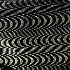 1 Yard Wave Glitter Velvet Polyester Spandex Fabric 60 Inch Width Black Gold