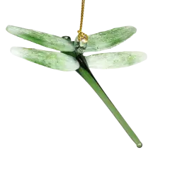 Egyptian Glass Dragonfly Ornament - Green
