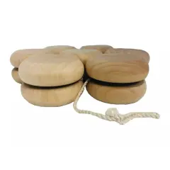 Kitcheniva 10 Pcs Unfinished Wooden Paintable Yo-Yo Classic Kids Toys Party