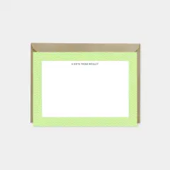 Glitch Pattern Border Note Cards