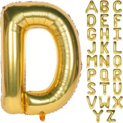 Letter Balloons 40 Inch Giant Jumbo Helium Foil Mylar(40 Inch Gold)
