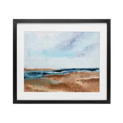 Stupell Industries Coastal View Horizon Framed Print Under Glass, design by Nikita Jariwala