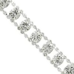 5 Yards of Irina 1/2" Rhinestone Chain Trim | 5 yard cut