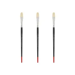 Creative Mark Powercryl Ultimate Acrylic Paint Brushes - Filbert Assorted Sets of 3, Artist Paint Brushes, 3 Diameters of Synthetic Hair Filament, Fine Control of Heavy Acrylics, Water Soluble Oils, and More