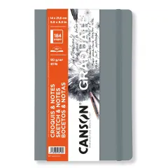 Canson Graduate Sketch & Notes Softcover Book Grey 5.5"x8.5"-92 sheets