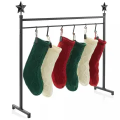 3ft Christmas Stocking Holder Stand - Holiday Decor Hanger Display, Black