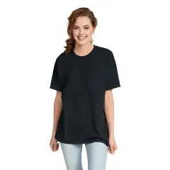 Comfort Colors&reg; Garment-Dyed Heavyweight Pocket Crewneck Short Sleeve T-Shirt Black