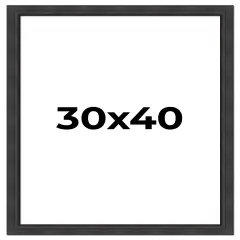 Traditional Black Picture Frame - UV Acrylic, Foam Board Backing, Hanging Hardware