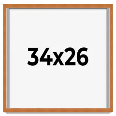 Classic Brown Picture Frame - UV Acrylic, Backing Board, Hanging Hardware Included