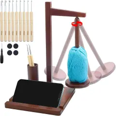 Wooden Yarn Holder for Crocheting