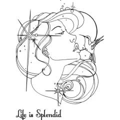 Prima Anneli Bloom Cling Rubber Stamps, 8"x6" 655350980276