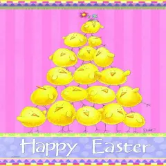 Just Chicky Easter Banner 2 Sided Vertical House Flag