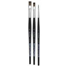 Da Vinci Facepainting Synthetic Brushes - Assorted, Short Handle, Set of 3