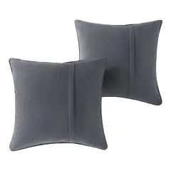 Sunbrella 20 in. Square Outdoor Throw Pillow (2-Pack) Slate