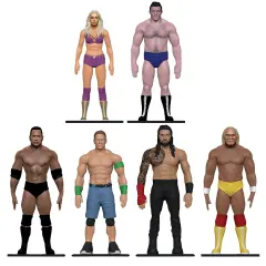FleXfigs: WWE Icons Deluxe Pack - 6 Characters - Wrestler Articulated Action Figures, Flex It - Pose It!, Collectible Toy Miniatures, Licensed, Kid 3+