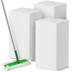 200 Pack Disposable Mop Pads - Disposable Dry Sweeping Cloth Refills for Dusting (11.5 x 8 In) White