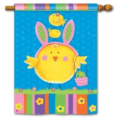 Easter Chicks Flag 2 Sided Standard House Banner