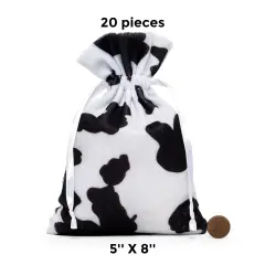 Plush Animal Faux Fur Storage Bags 5" x 8"