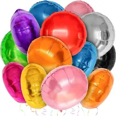 18 Inch Colorful Round Mylar Helium Balloon for Party Decorations