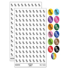 Cartoon Zebra 200+ 0.50" Round Stickers Purple