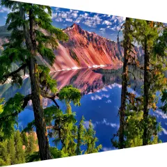 Diamond Painting Landscape, Diamond Art Kits for Adults Mountain,Scenery Large Diamond Painting 5D DIY Round Diamond Dot, Perfect for Home Wall Decor and Gift(Crater Lake National Park15.7x27.5in)