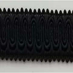 1/2" Scroll Braid Gimp w/ Backing - 12 Continuous Yards - Many Color Options! Black