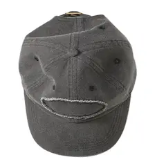 Authentic Pigment&reg; Dyed Raw Edge Patch Baseball Cap BLACK