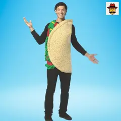Taco Adult Costume Lightweight Tunic Mexican Fiesta Ideal for Halloween Parties