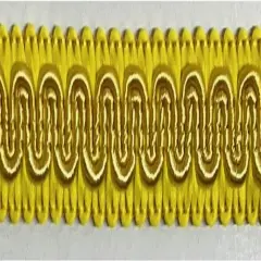 1/2" Scroll Braid Gimp w/ Backing - 12 Continuous Yards - Many Color Options! Yellow