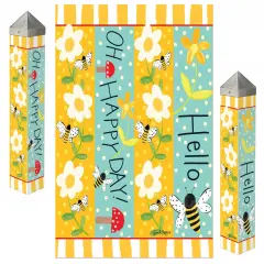 Bumbly Bees Art Pole 20 Inches Tall