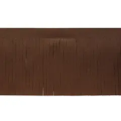 5 Yards of 4" Premium Vegan Leather Fringe Trim | 5 yard cut Brown