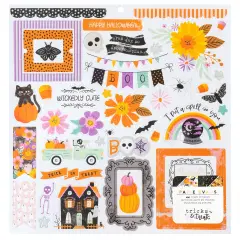Paige Evans Tricks & Treats Foam Sticker Sheet 12"X12"-60 Pieces