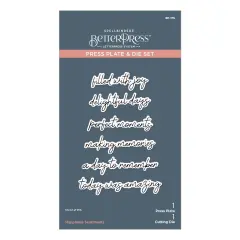 Spellbinders BetterPress Press Plate & Die Set-Happiness Sentiments