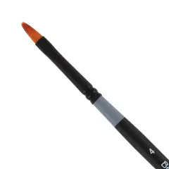 Creative Mark Beste Golden Taklon Filbert, #12 Artist Paint Brush, Professional Watercolor Brushes, For Acrylic Painting, Short Handle, Sharp Edges, Hand-Tied & Shaped