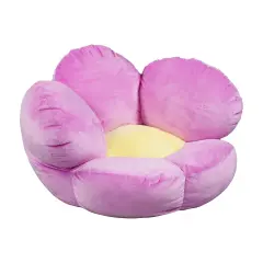 Flower Cozy Cushion, Floor Pillow Bright Purple