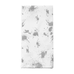 Durable White with Silver Paint Splatter Paper Dinner Napkins (600 Napkins)