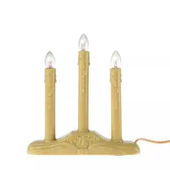 Kitcheniva 3 Light Electric Candolier Christmas Lamp Ivory Plastic With Bulbs