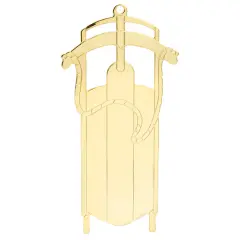 Gloria Duchin Gold Metal Sled Christmas Tree Ornament