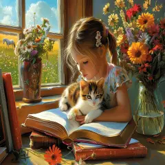 Sunsout Study Buddy 500 pc Large Pieces Jigsaw Puzzle 77105