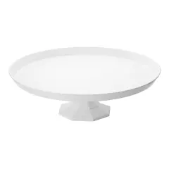 White Medium Round Plastic Cake Stands - 11.6" (12 Cake Stands)