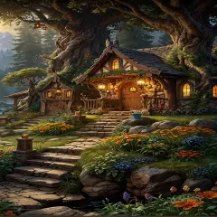 Sunsout Forest Cottage 500 pc Jigsaw Puzzle 56128