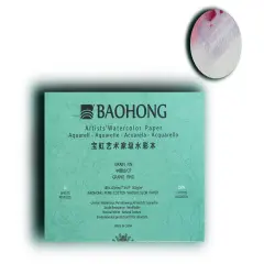 BAOHONG Artists&lsquo; Watercolor Paper 100% Cotton, 140lb/300gsm, Watercolor Block, 20 sheets, Cold Press