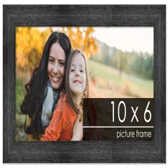 Photo Size Contemporary Black Frame - UV Acrylic, Foam Board Backing, Hanging Hardware