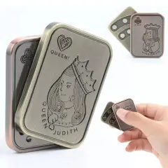 Kitcheniva Magnetic Metal Fidget Toy Mini Poker Push Card Fidget Slider Gift