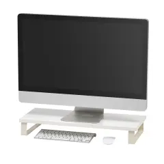 IRIS USA 1 Tier Computer Monitor Stand for Desk White