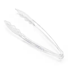 Clear Disposable Plastic Serving Tongs - 9" (48 Tongs)