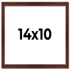 Photo Size Classic Modern Brown Frame - UV Acrylic, Foam Board Backing, Hanging Hardware