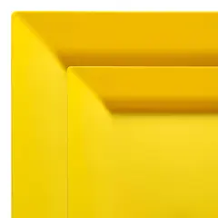 Yellow Square Plastic Dinnerware Value Set (120 Guests)
