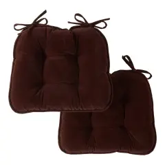 Corduroy Dining Chair Pads (Set of 2) Bitter
