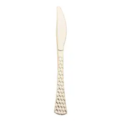 Shiny Gold Glamour Cutlery Disposable Plastic Knives (600 Knives)